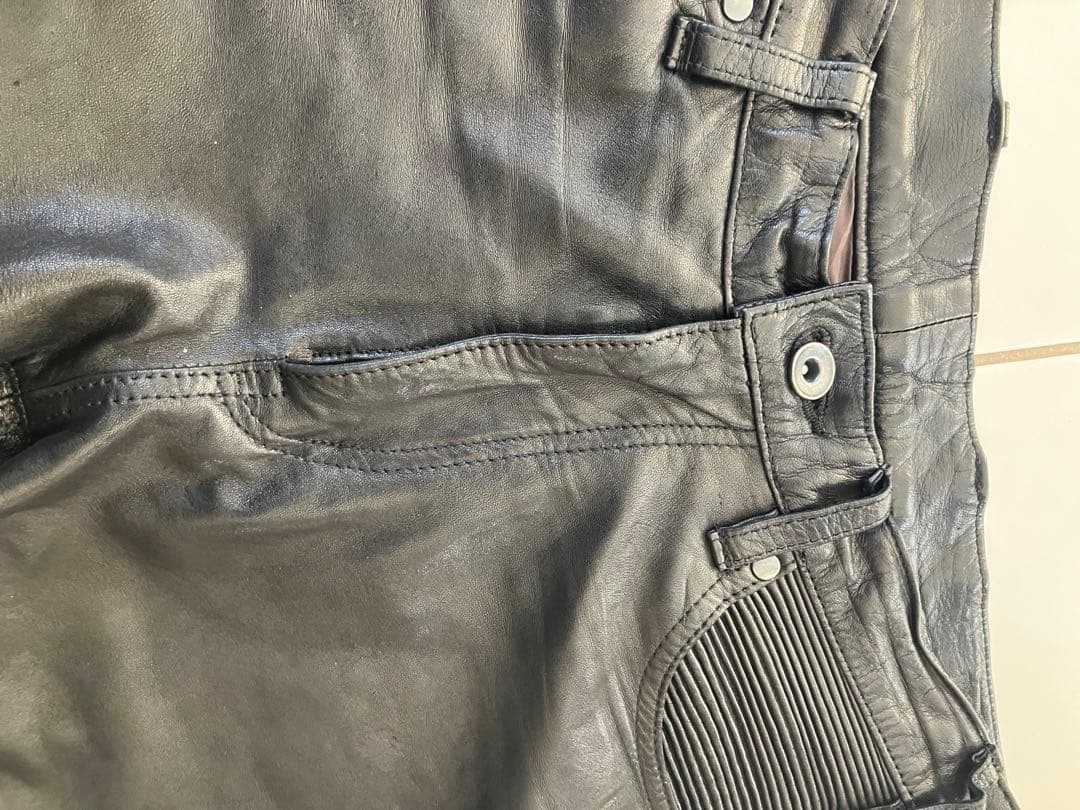 WJKライダースレザーパンツ　BLACK