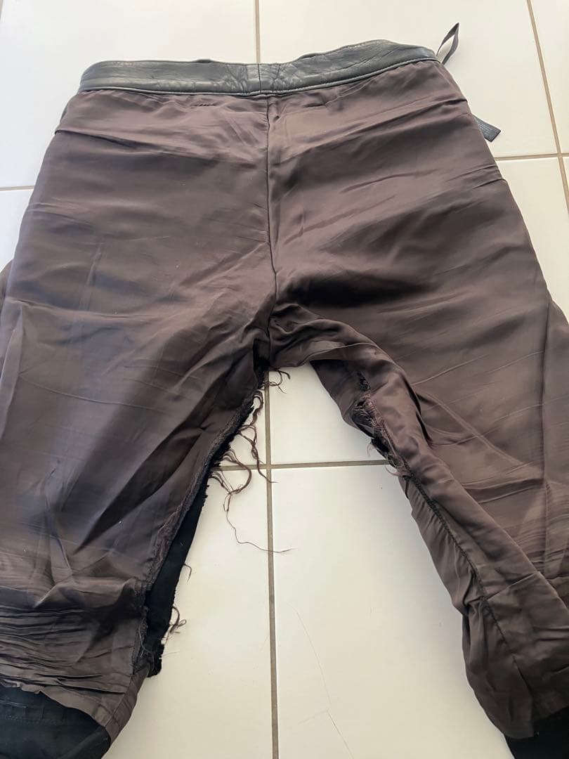 WJKライダースレザーパンツ　BLACK