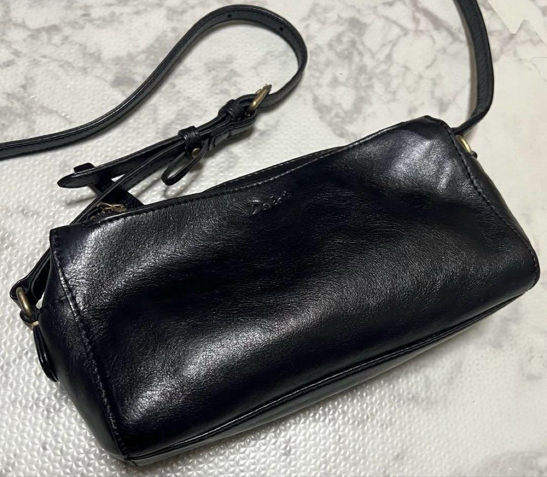 美品Dakotaレックス　ショルダーバッグボックススクエア　三層　オールレザー