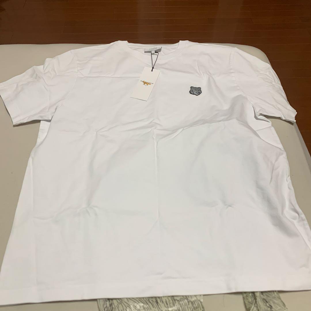 メゾンキツネ　ホワイト Tシャツ Lサイズ