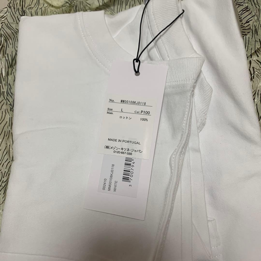 メゾンキツネ　ホワイト Tシャツ Lサイズ