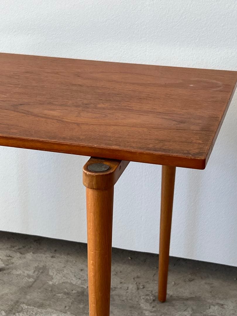 最終セール 70's 山口木材工芸 サイドテーブル チーク×ビーチ材｜送料込