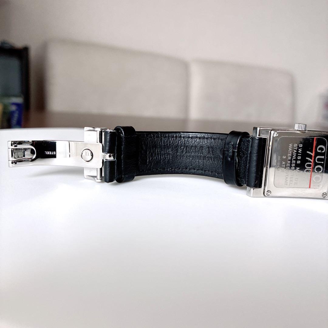 専用⭐️グッチ GUCCI 腕時計 7700L シェリーライン レザーベルト 稼働