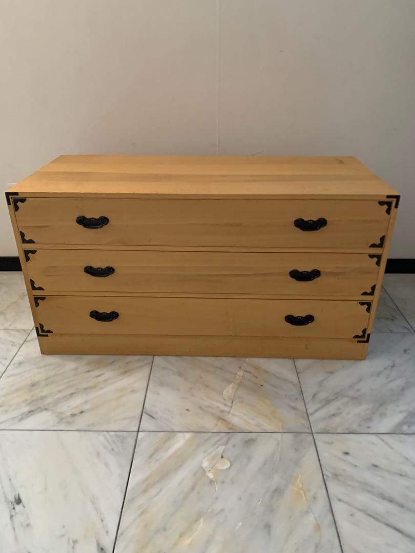 桐タンス　引き出し3段　着物箪笥　タンス　収納　古家具　古民家　時代家具