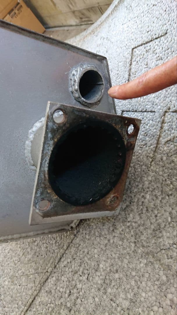 鉄製六角ゴロゴロマフラー　スーパーグレート　フランジ付き　当時物特注品　デコトラ