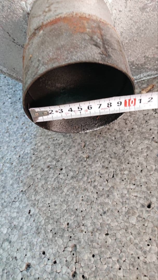 鉄製六角ゴロゴロマフラー　スーパーグレート　フランジ付き　当時物特注品　デコトラ