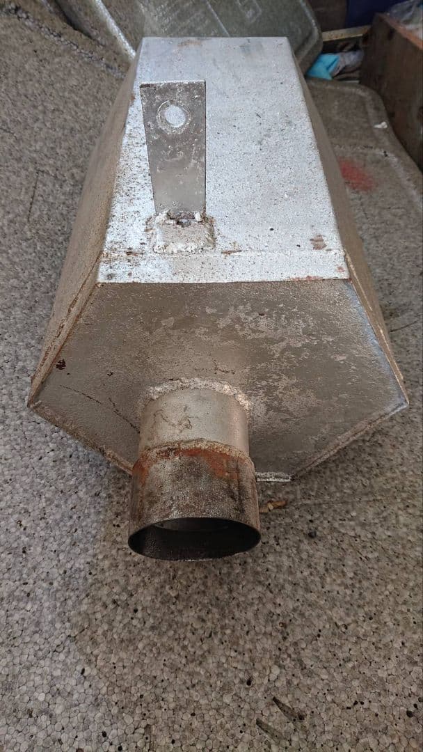 鉄製六角ゴロゴロマフラー　スーパーグレート　フランジ付き　当時物特注品　デコトラ