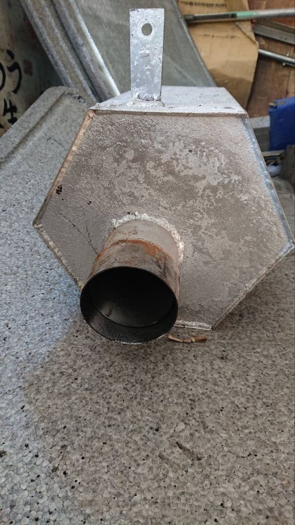 鉄製六角ゴロゴロマフラー　スーパーグレート　フランジ付き　当時物特注品　デコトラ