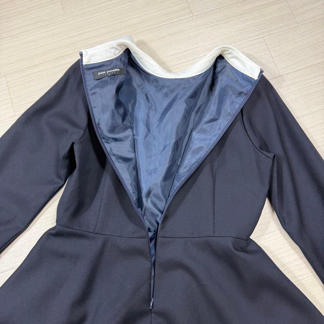 極美品 ポンポネットジュニア L 160 お受験 入学 卒服 ボレロ ワンピース