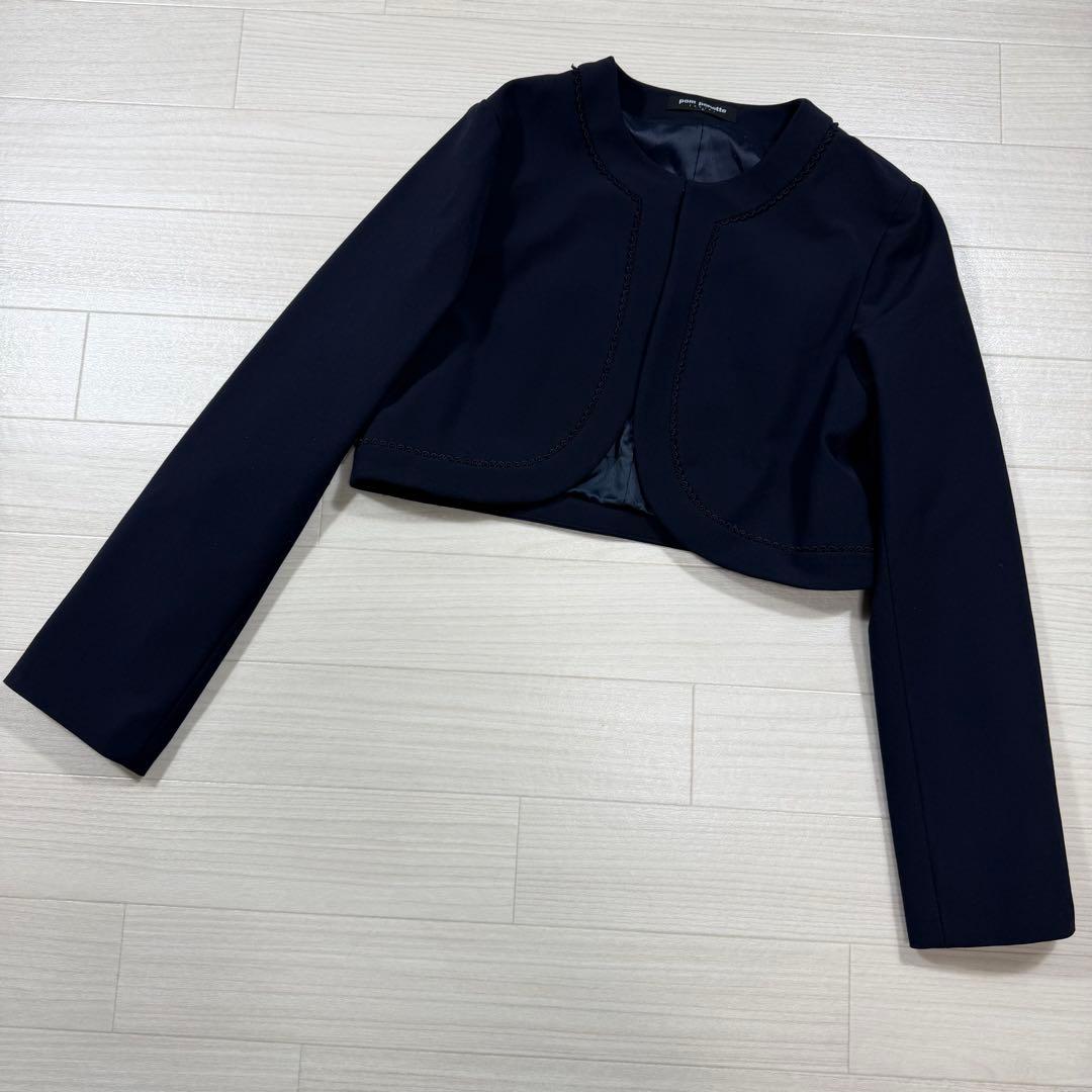 極美品 ポンポネットジュニア L 160 お受験 入学 卒服 ボレロ ワンピース