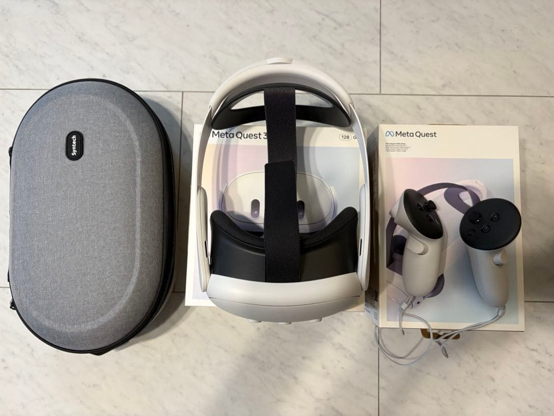  Quest 3 128GB 純正ストラップ、ケースつき