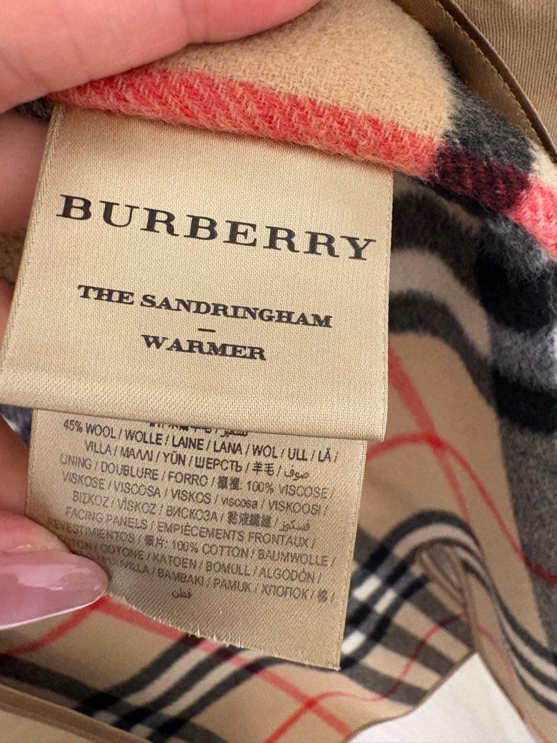 【hideBURBERRY LONDON SANDRINGHAMライナー付