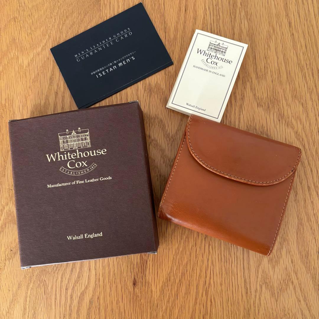 Whitehouse Cox 三つ折り財布 ブラウン 希少ISETAN別注箱付き