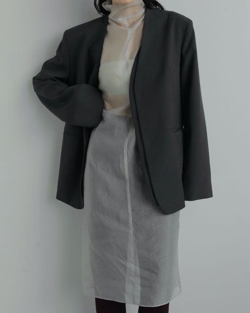 ジャケット・アウター anuke Collarless Over Jacket 36