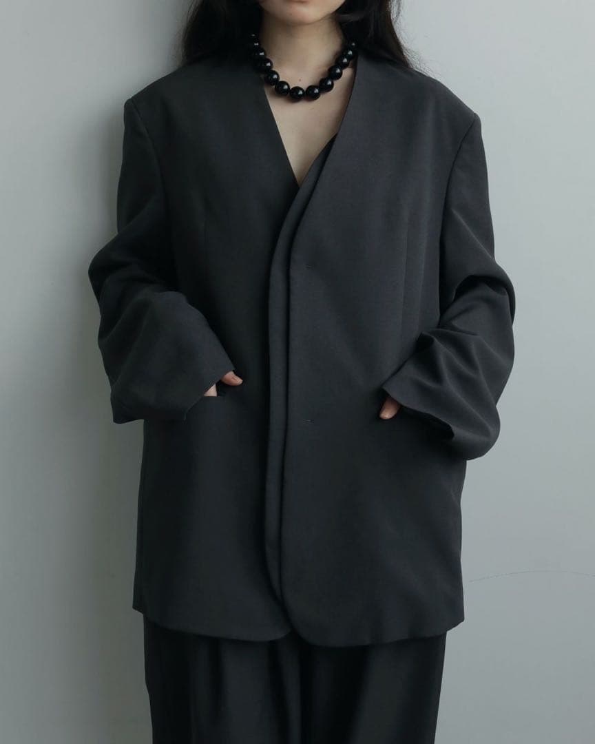 ジャケット・アウター anuke Collarless Over Jacket 36