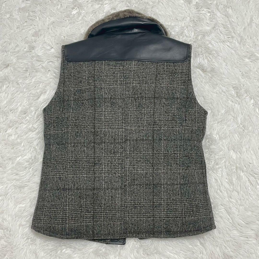 希少 ISAMU KATAYAMA BACKLASH ダウンベスト 馬革 ホース