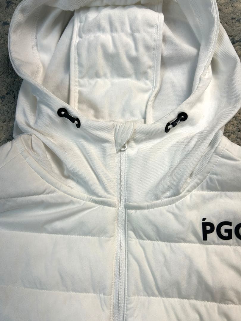 【極美品】PGG パーリーゲイツ ハイブリッド 中綿フーディ ジャケット 白 0