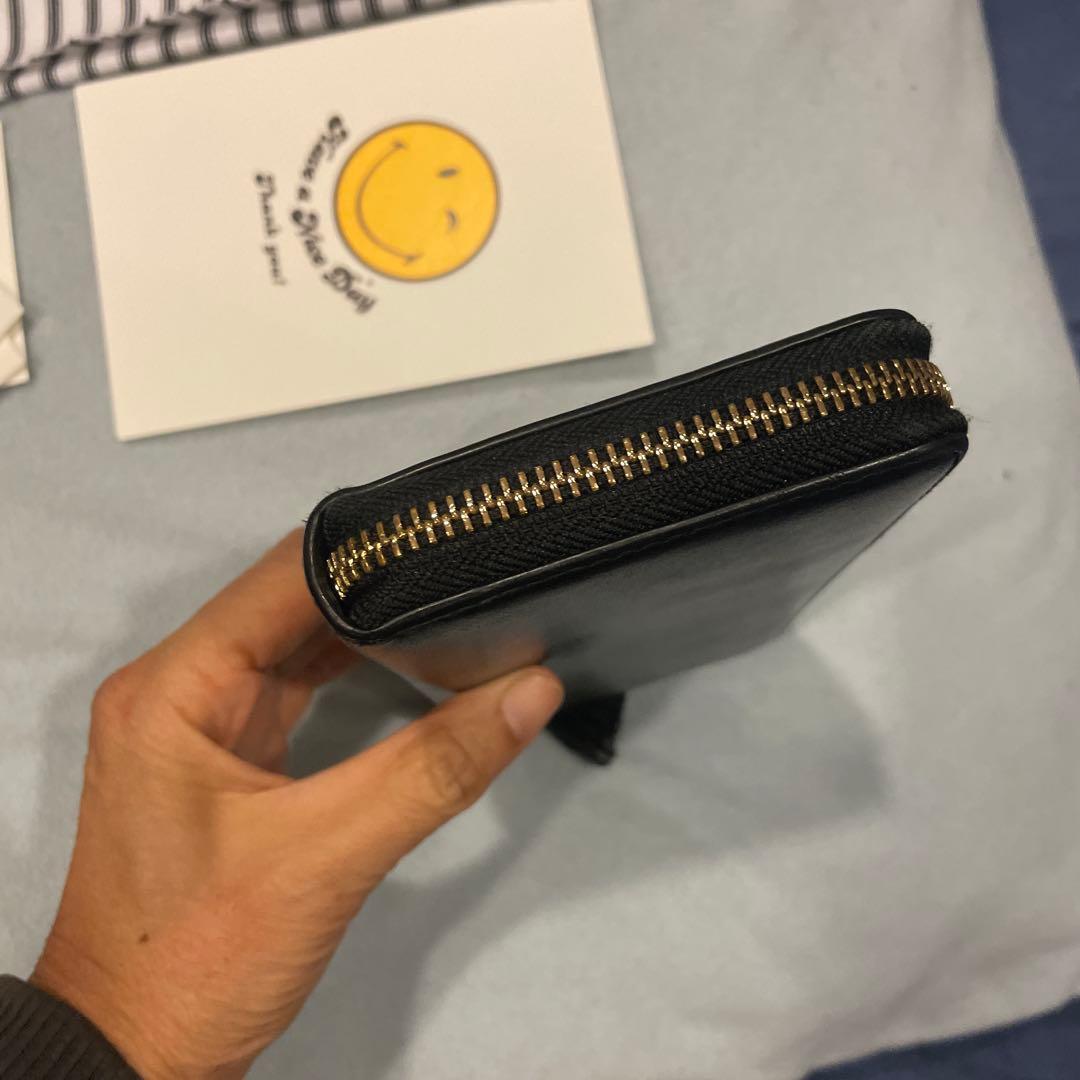 Masa3693　アニアハインドマーチ　長財布　スマイリー　ブラック