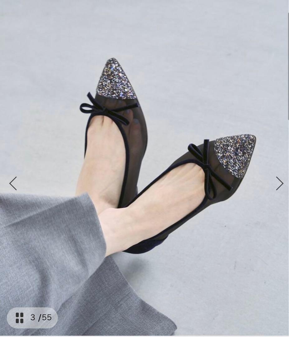 【超美品】LE TALON ポインテッドトゥキャップチュールバレエ