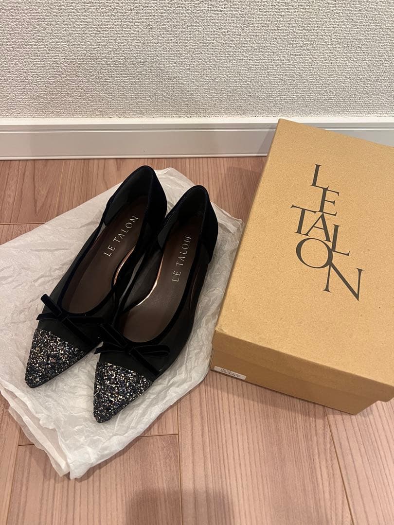 【超美品】LE TALON ポインテッドトゥキャップチュールバレエ
