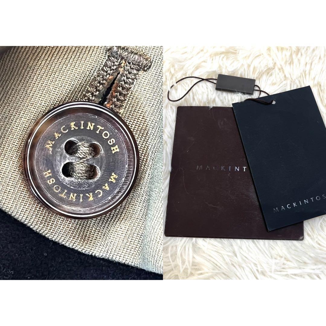 マッキントッシュ ウールライナー付きトレンチコート ロング カーキ 玉虫色 英国