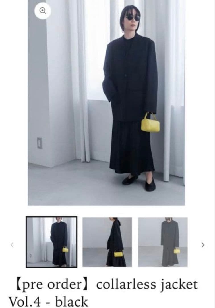 c*i様 collarless jacket Vol.4 - black