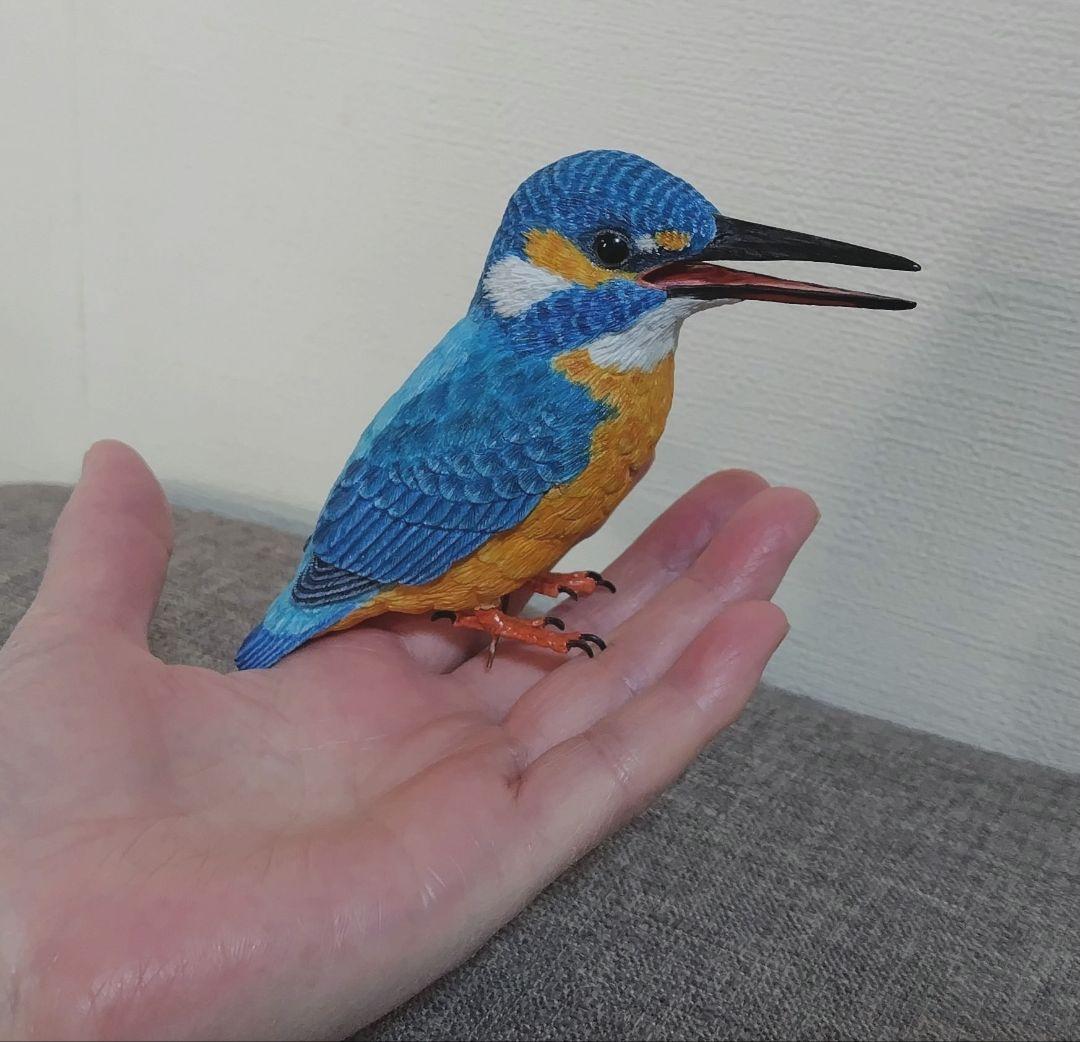 ミニバードカービング　\"カワセミ“