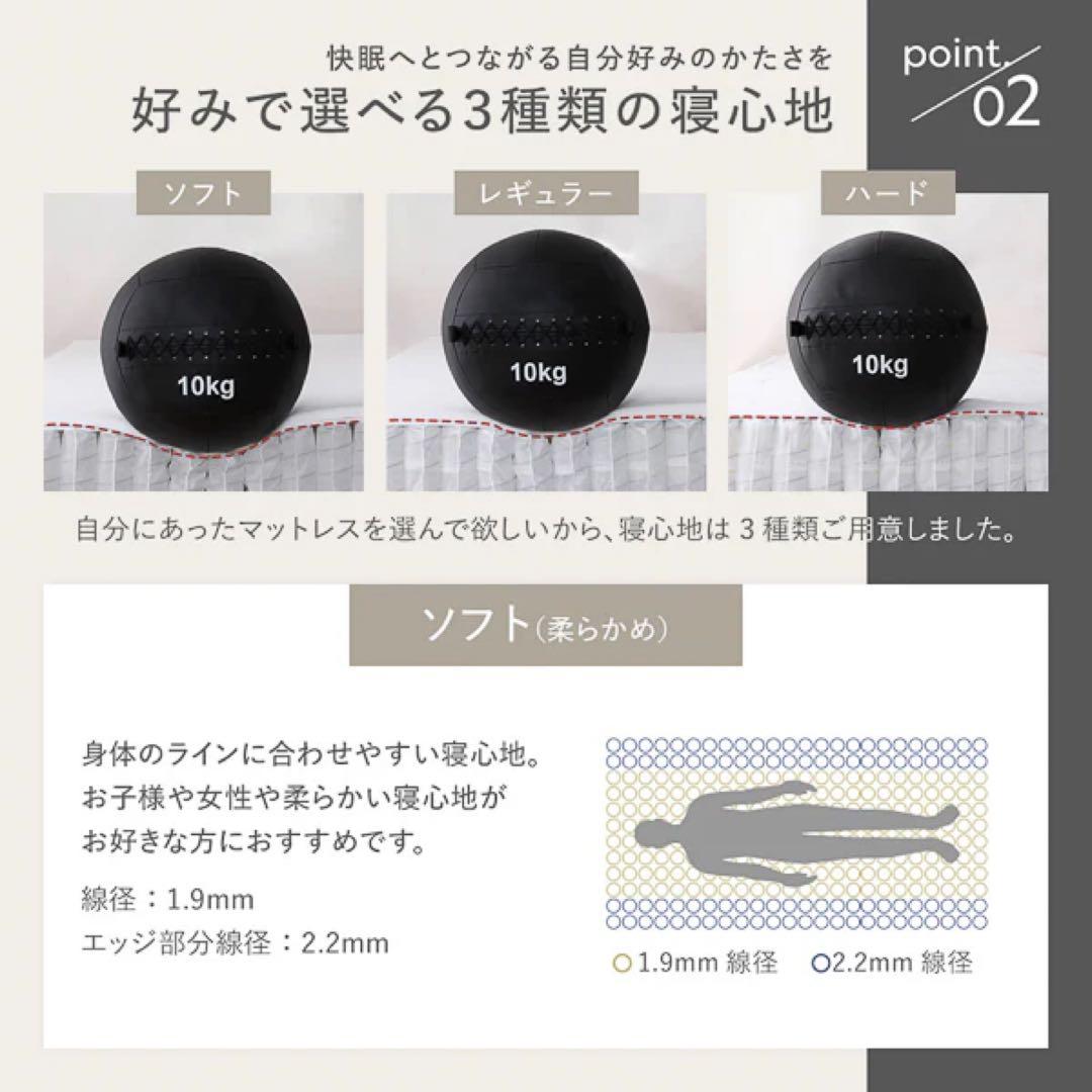 【在庫一掃】 Rasik日本製ポケットコイル マットレス 厚み23cm