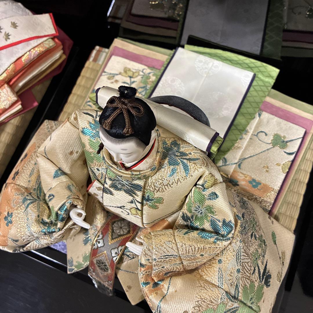 【引き取り限定】極上手造り木製品　雛人形 伝統的な雛人形　内閣総理大臣賞 羽子板