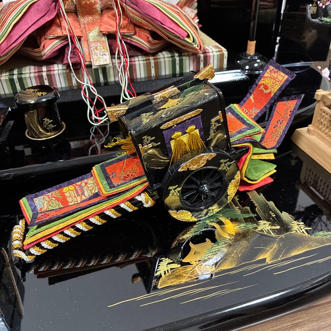 【引き取り限定】極上手造り木製品　雛人形 伝統的な雛人形　内閣総理大臣賞 羽子板