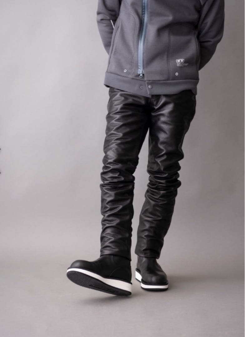 ロアーズオリジナル　5 POCKET COWLEATHER PANTS M