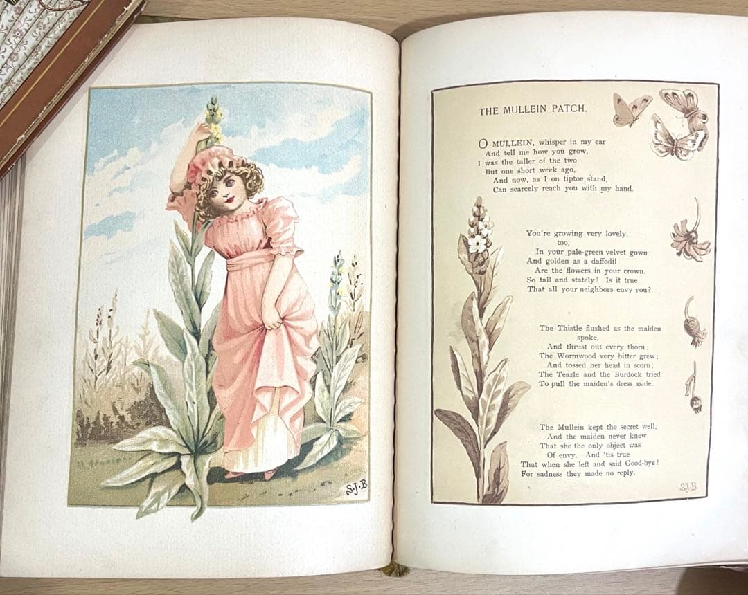 No349希少 アンティーク 古書 洋書 絵本 ビクトリアン児童書 童謡 詩集