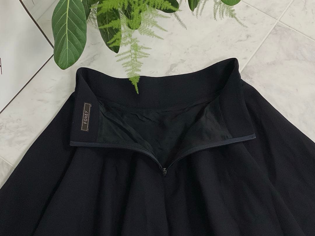 ＜現行品★完売色＞★美品★FOXEY/フォクシー ニコル スカート フレア 40