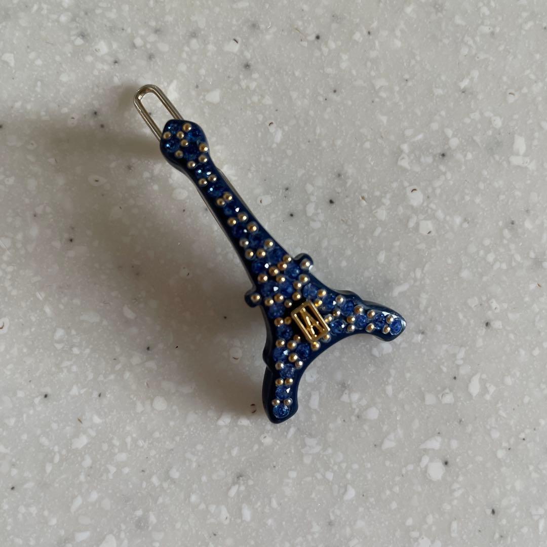 アレクサンドルドゥパリ　エッフェル塔 ヘアピン 青色