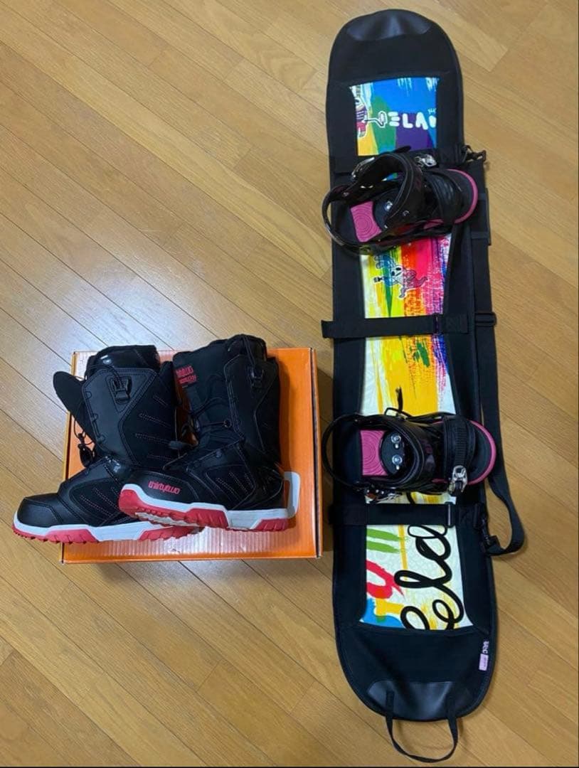 【初心者セット】Elan スノーボード カラフル バインディング ブーツ