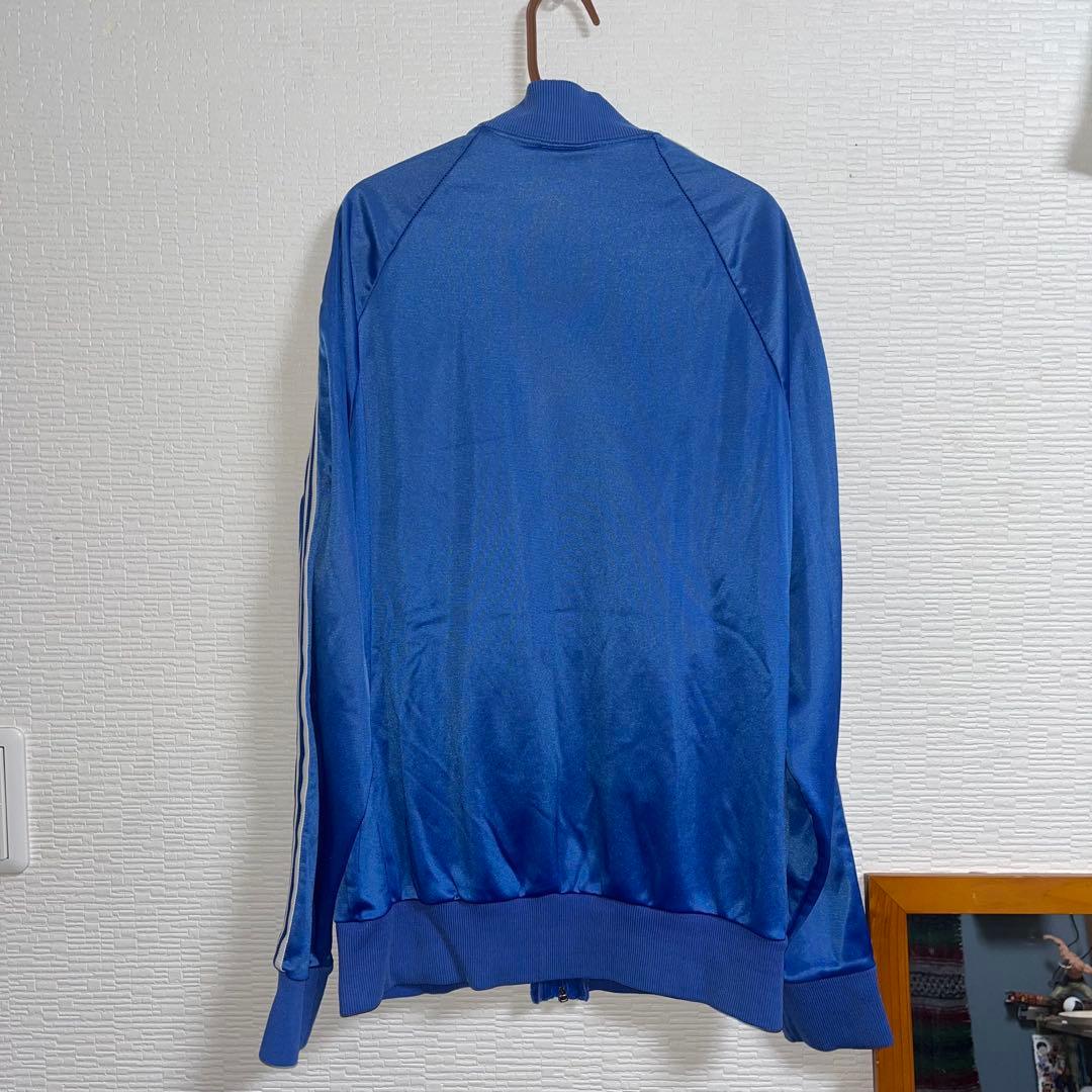 70年代〜80年代 ATP トラックジャケットトリアセテート混 光沢ブルー