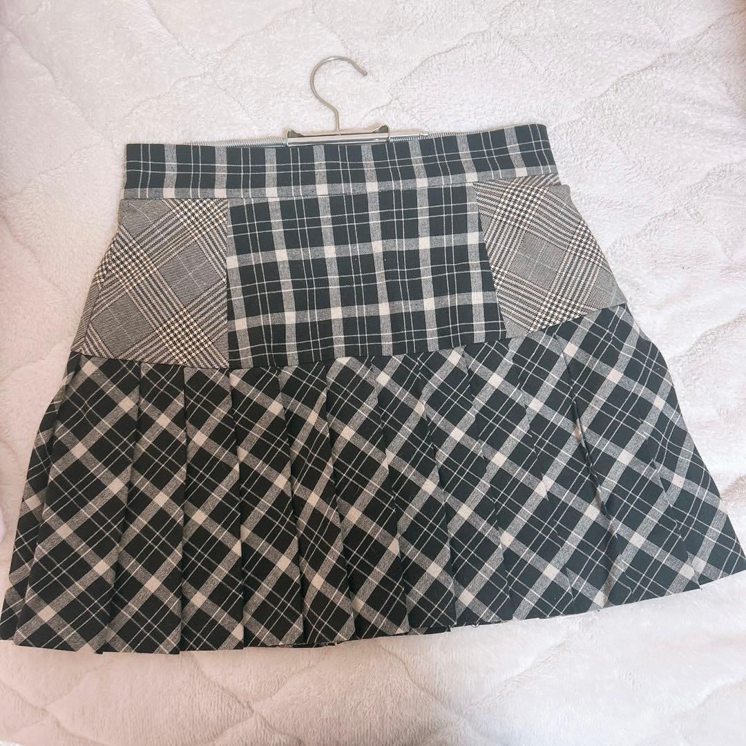 スカート ANDMARY Coco check pleats skirt M