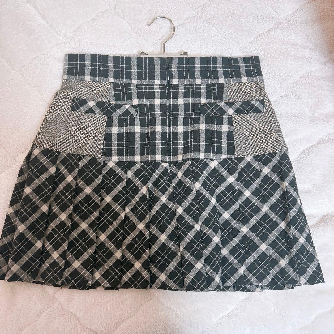 スカート ANDMARY Coco check pleats skirt M