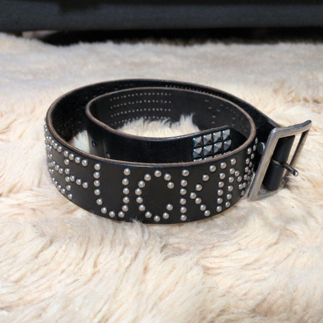 htc × ハイアンドシーク スタッズ レザーベルト 34インチ