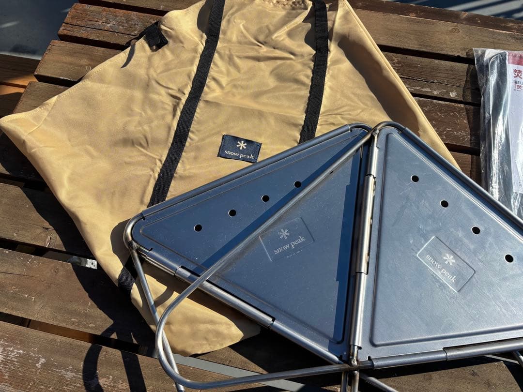  peak 焚き火台 L size 炭床　ベースプレート　袋　セット