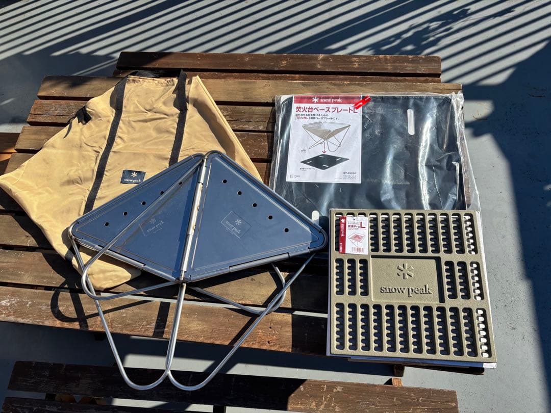  peak 焚き火台 L size 炭床　ベースプレート　袋　セット