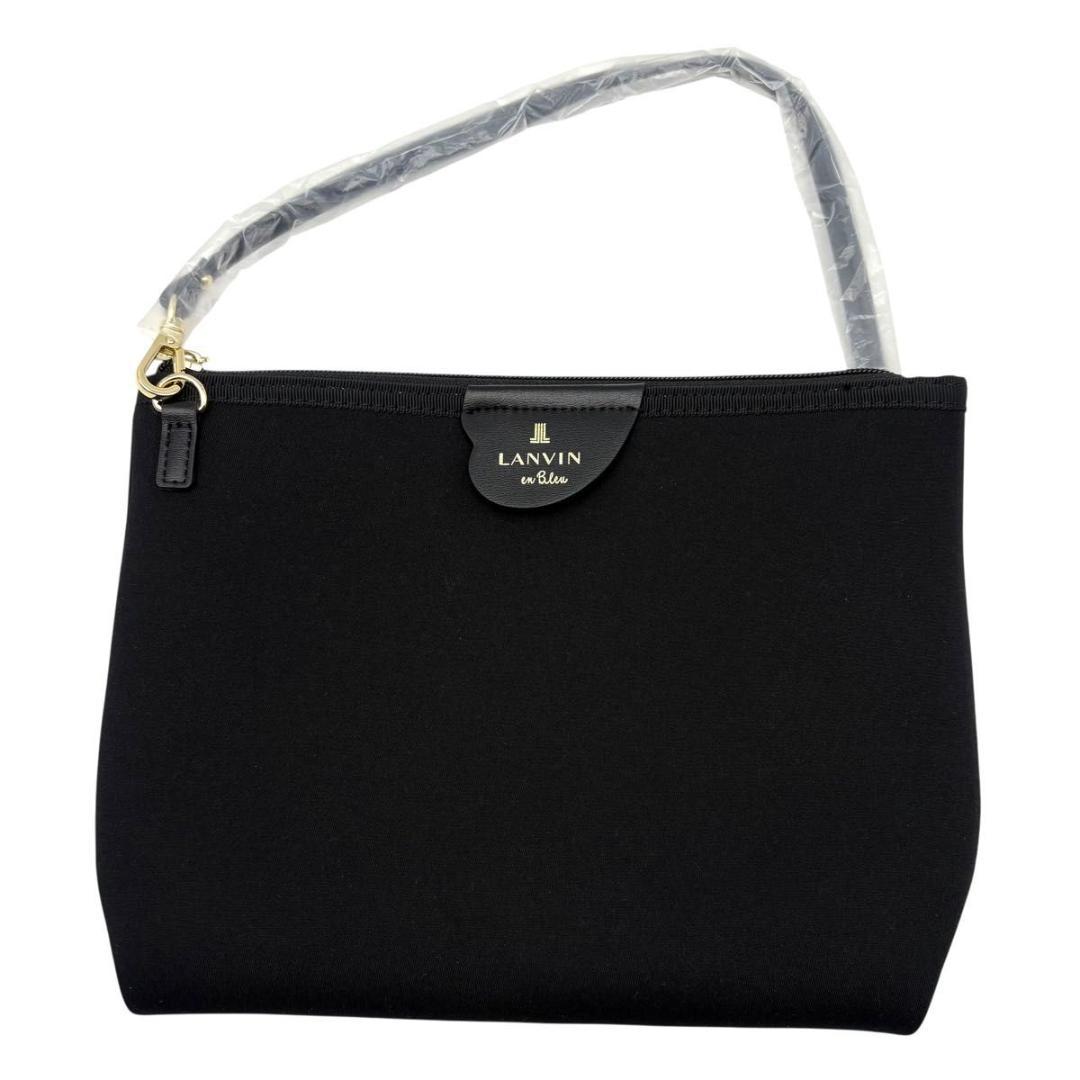 タグ付き未使用 ランバンオンブルー ルイーズ　トートバッグ　ブラック　ポーチ付き