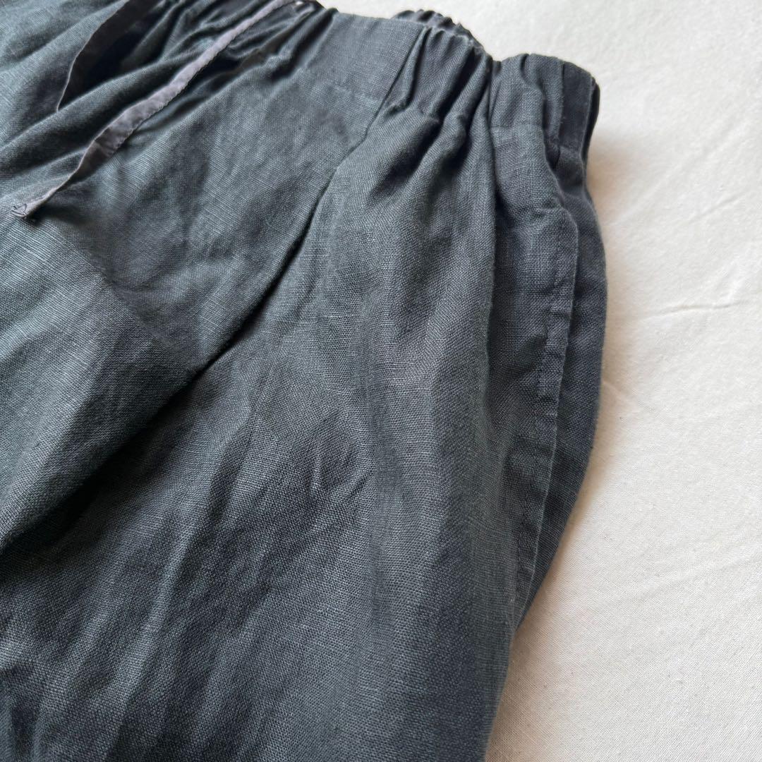かぐれ　リネンユーティリティーパンツ　サイズフリー　インクブラック