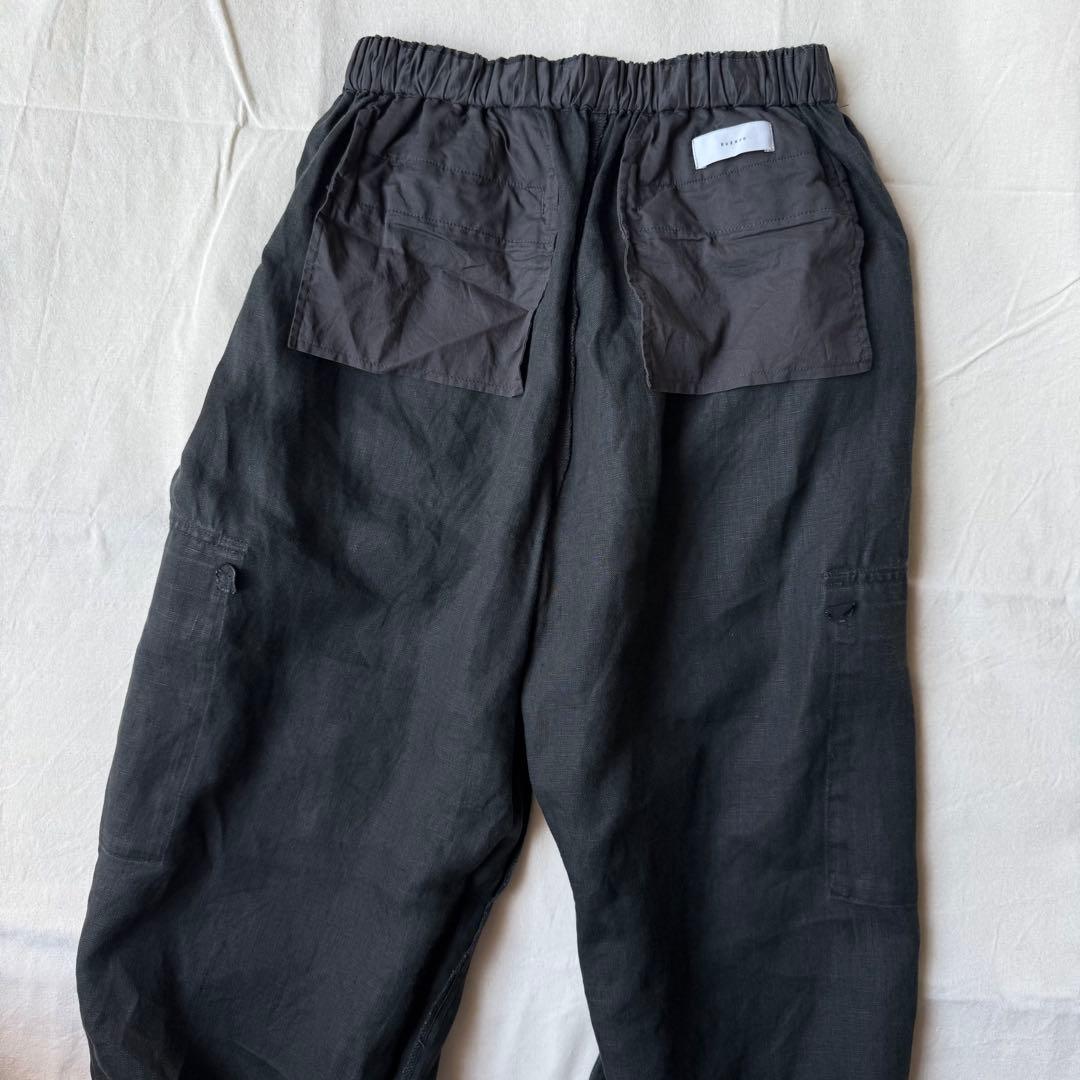 かぐれ　リネンユーティリティーパンツ　サイズフリー　インクブラック