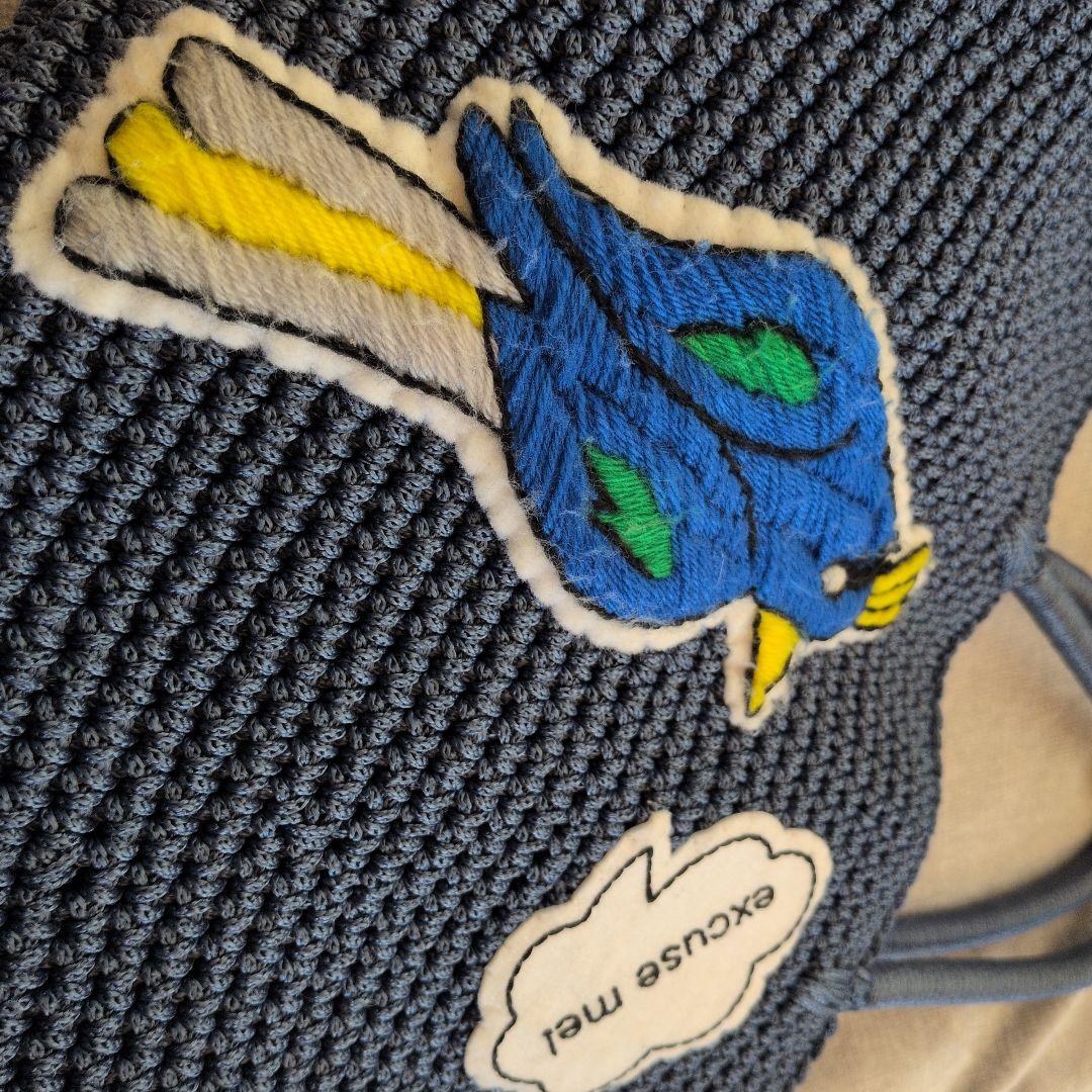 LUDLOW 鳥刺繍 トートバッグ　青い鳥刺繍
