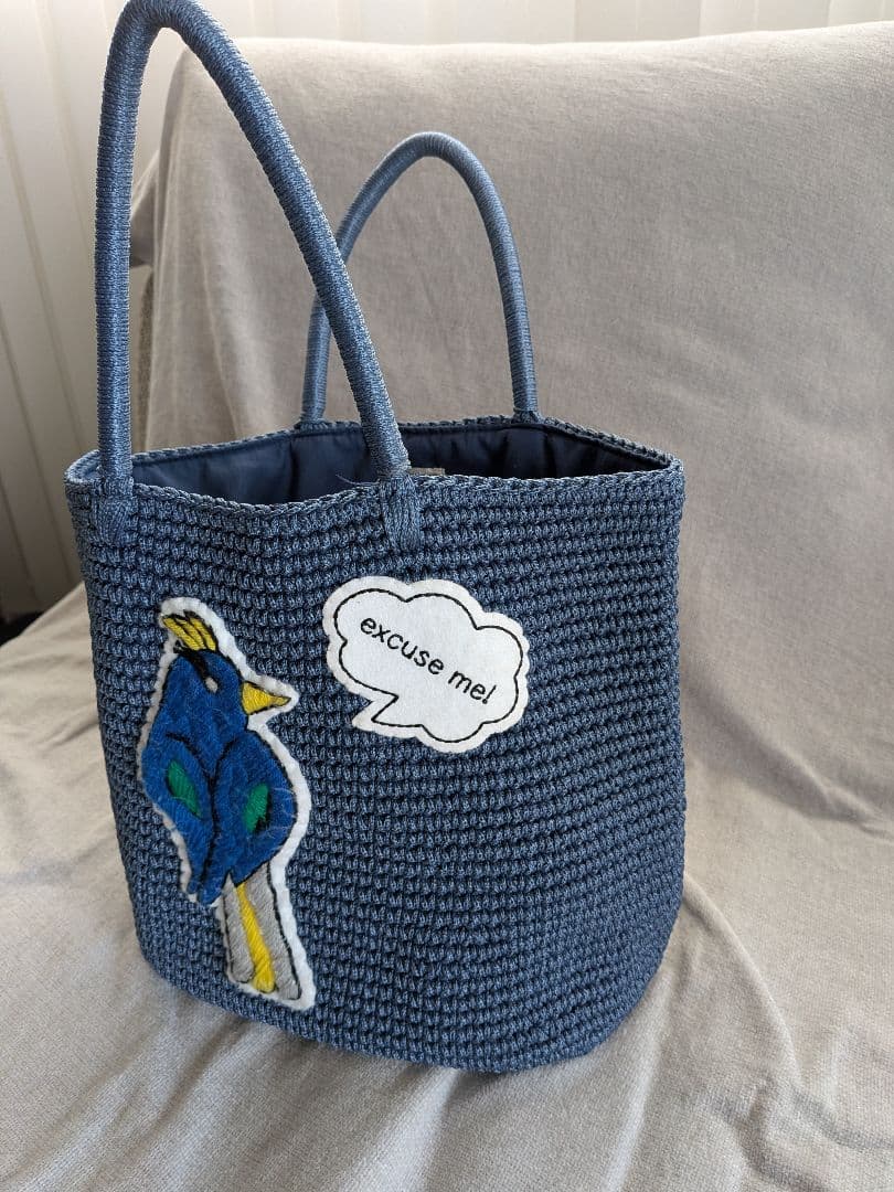 LUDLOW 鳥刺繍 トートバッグ　青い鳥刺繍