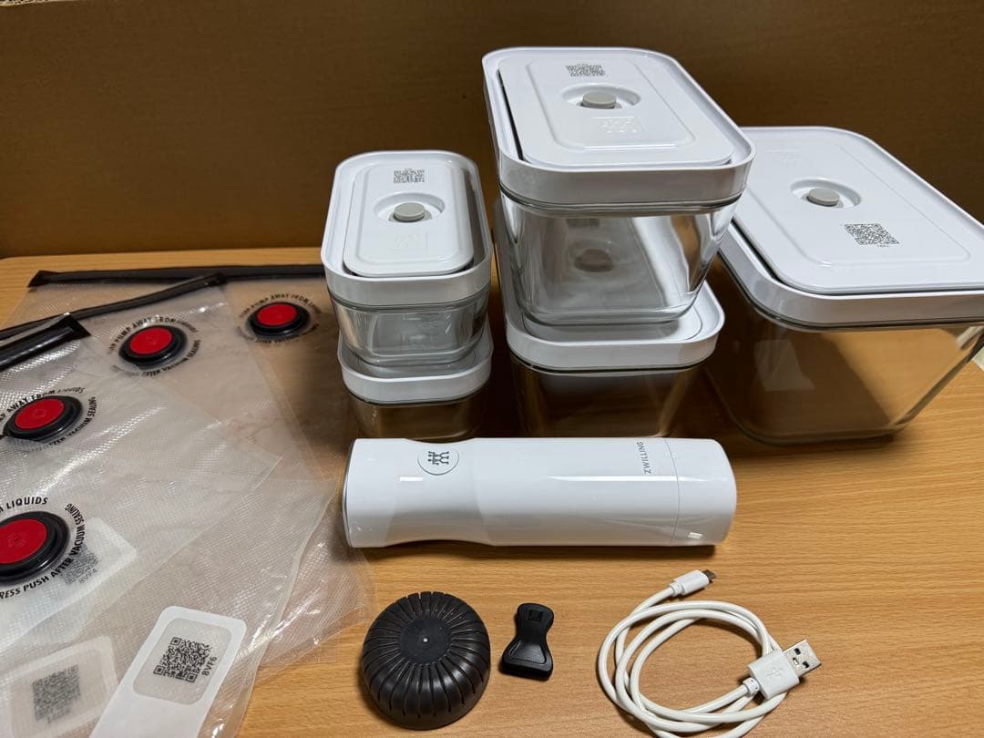 ガラス保存容器セット 真空ポンプ付き