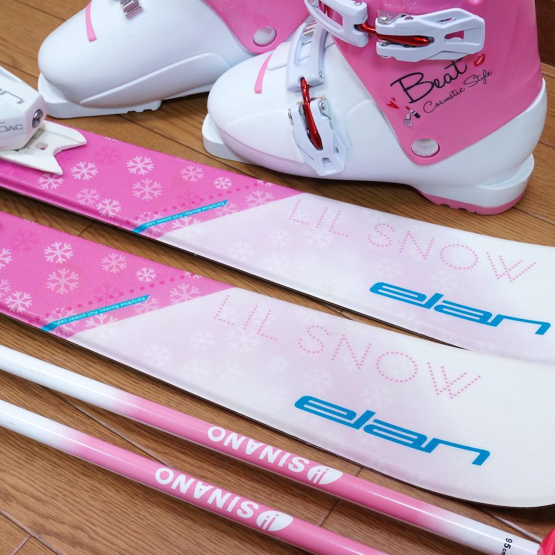 メンテ済 120cm 靴22cm ELAN スキーセット