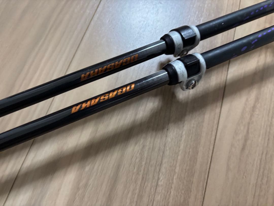 ★美品・限定★お洒落　オガサカ スキーストック 収縮ポール　調整可能　デモ技術選