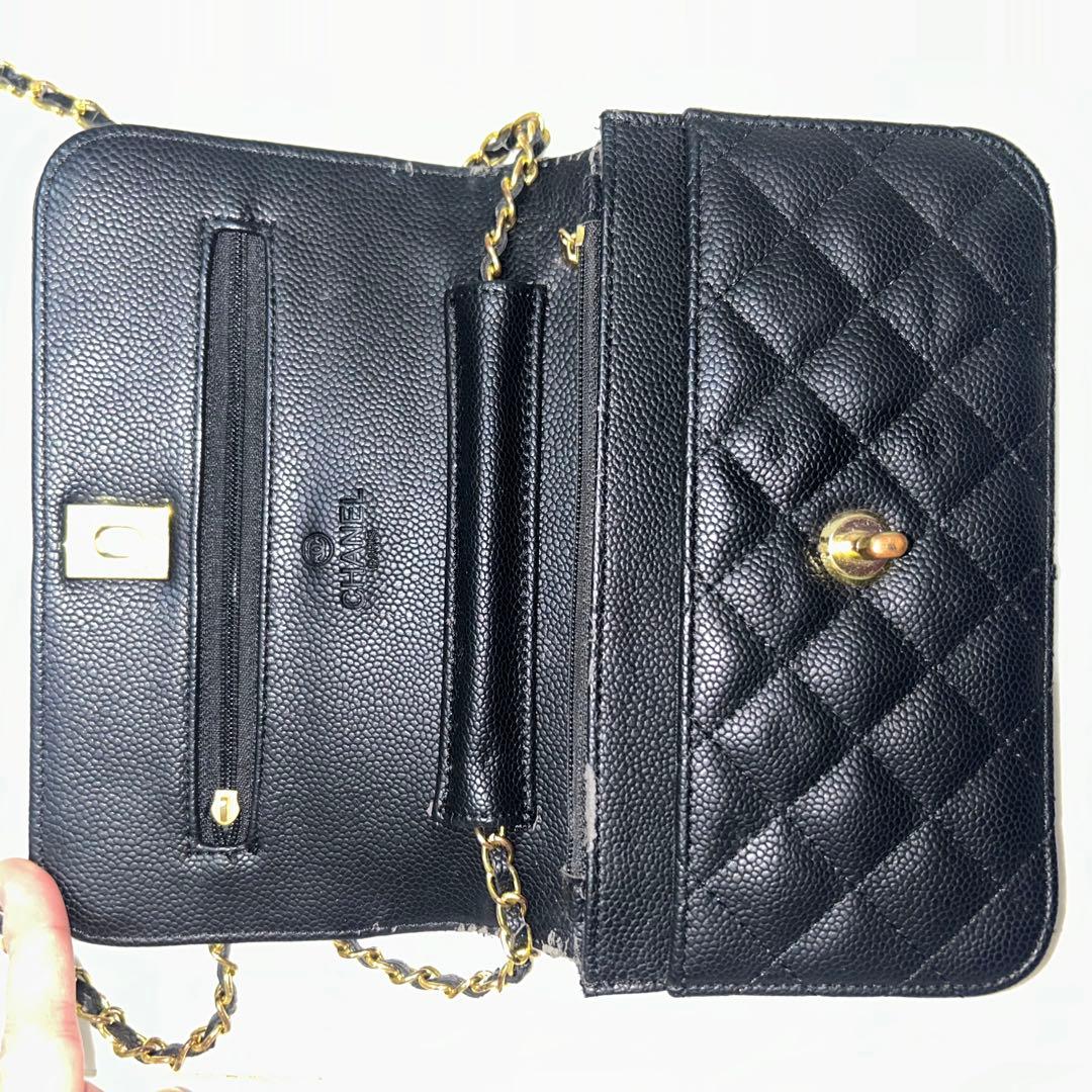 ブラックレザー ショルダーバッグ